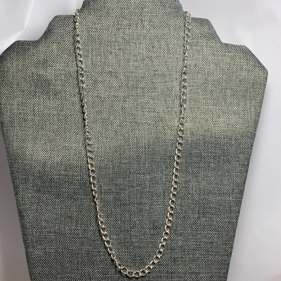 20" Stainless 4mm Cuban Curb Rope Link Chain. (457) - Picture 1 of 3